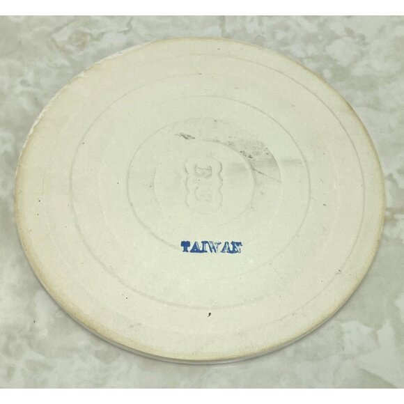 Vintage 70s decorative ceramic round tiles, vegetables print, set of 8 - Picture 8 of 10